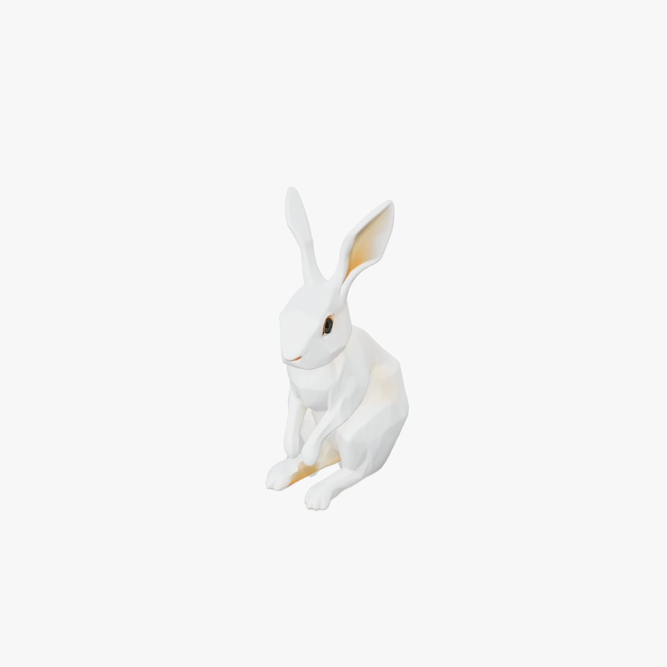 Polygonal Rabbit Sculpture model pack